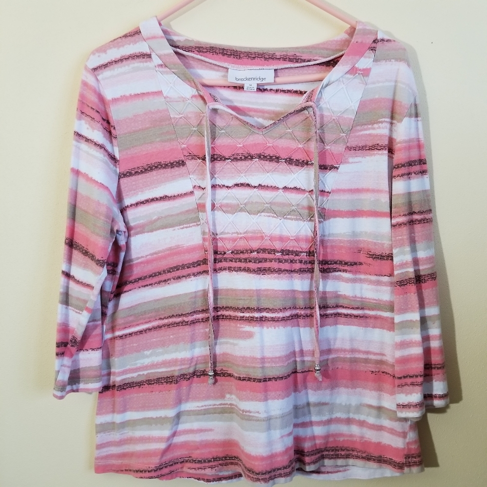 Breckenridge 3/4 Sleeve Top Medium